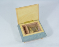 Light blue Romantic  Floral music box