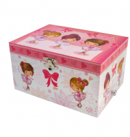 Ballet Recital Musical Jewelry Box with Side Drawers