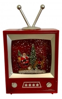 Santa in Spinning Water Television