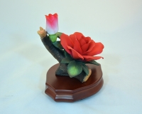 Cupid Flower - red rose musical figurine