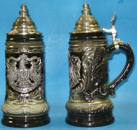 LE German Beer Stein with Stunning Pewter Eagle