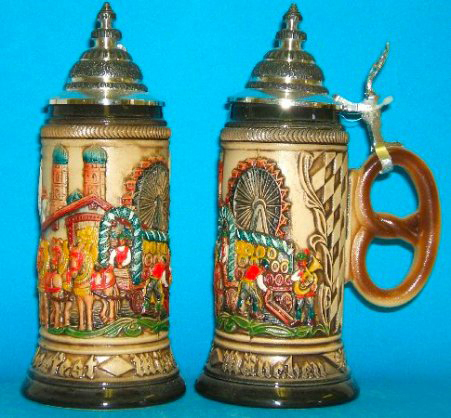 German Octoberfest w/ Pretzel Handle LE Beer Stein .25L