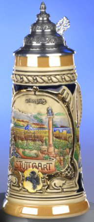 Historical Stuttgart LE German Beer Stein .5L