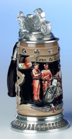 Born To Ride Motorcycle LE German Beer Stein