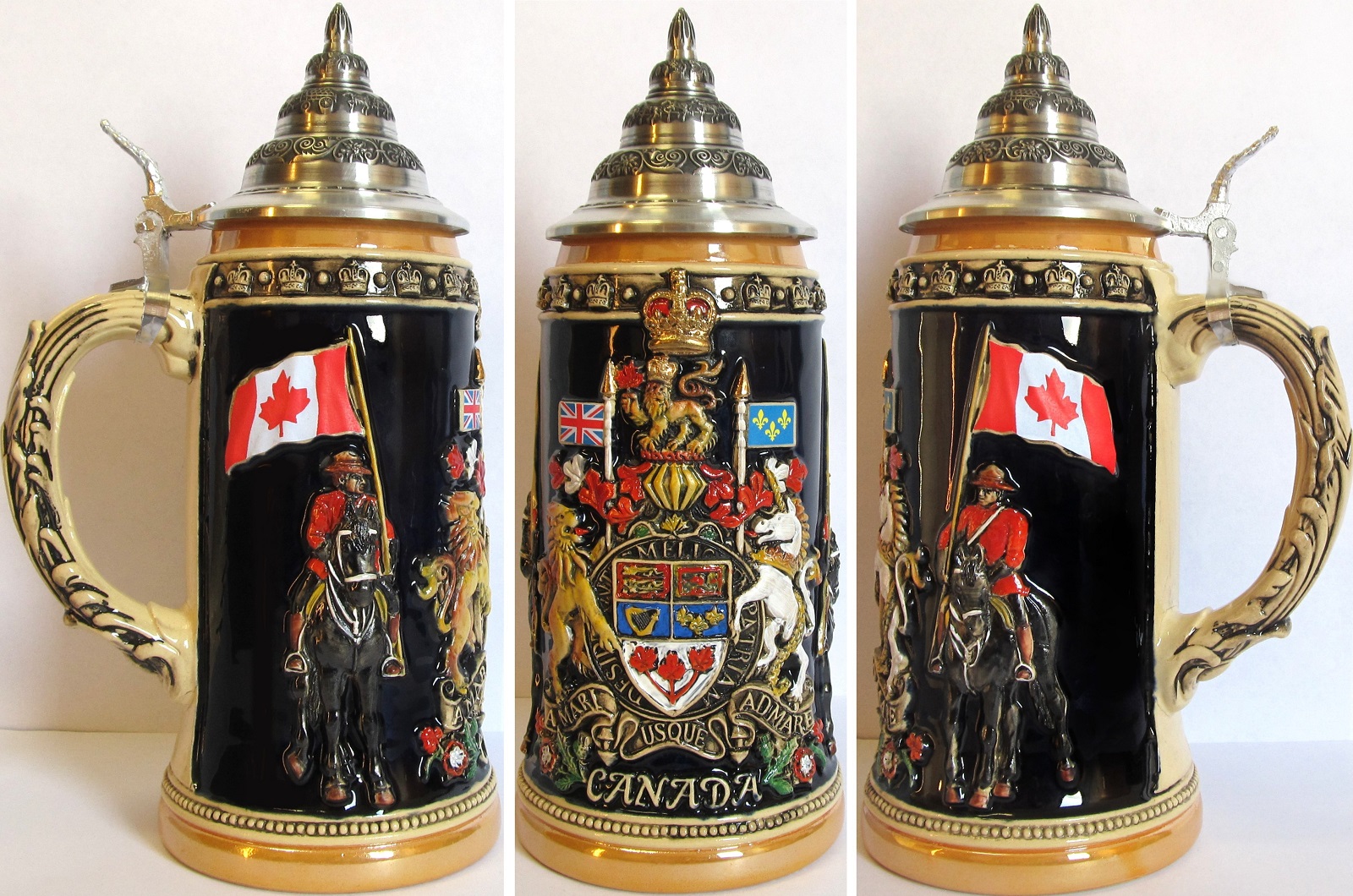 Canada Royal Coat of Arms LE German Beer Stein .75 L