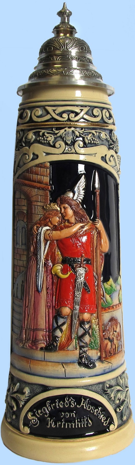 Siegfrieds Departure From Krimhold LE Relief German Beer Stein 3 L