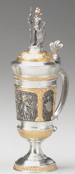 PEWTER GOTHIC CAMPAIGN STEIN