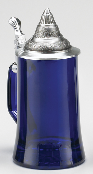 BLUE STARBOTTOM STEIN W/ LID