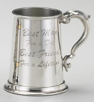 BEST MAN PEWTER TANKARD