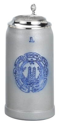 Bavaria Munchener Salt Glaze 1.0 L with Lid