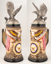 Eagle with Navy Stein