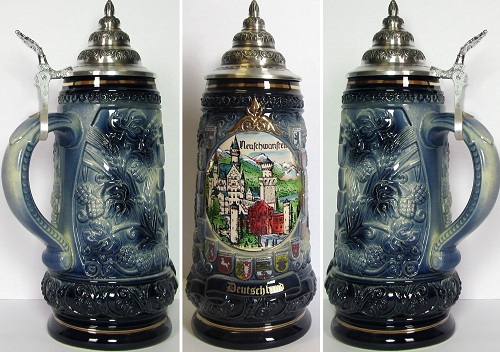Limited Edition Neuschwanstein Castle German Beer Stein .6L