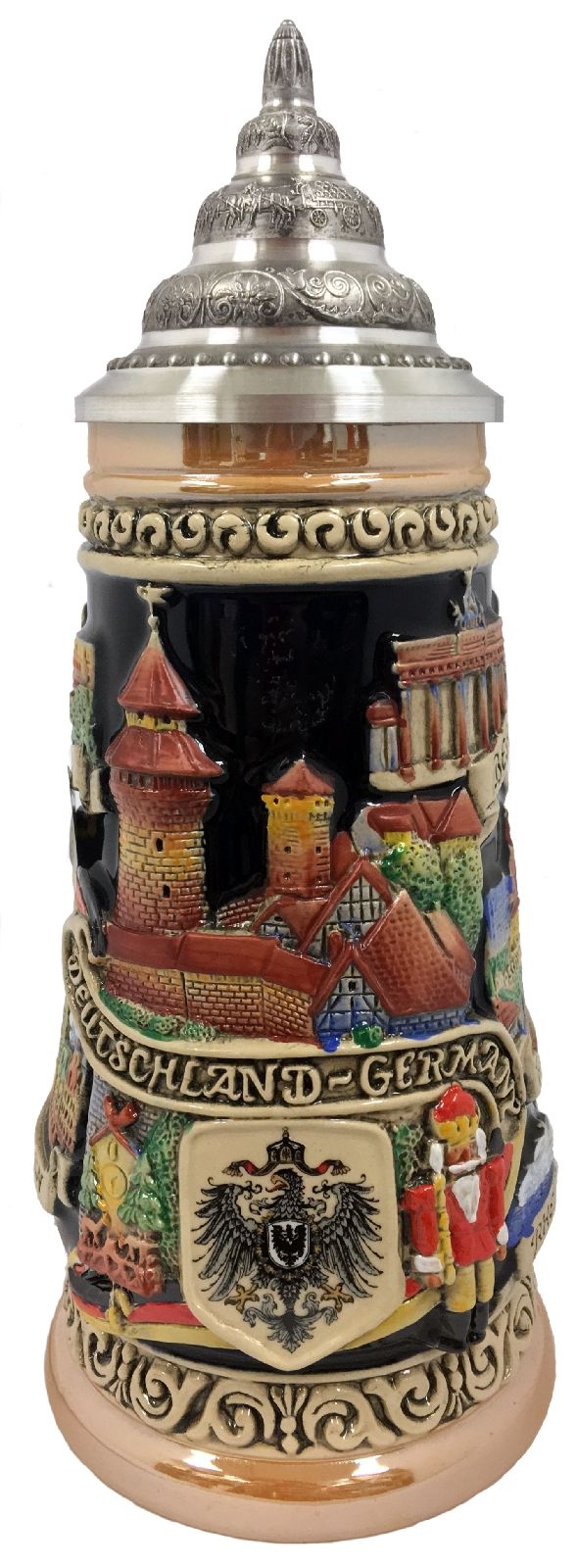 Deutschland Germany Painted City Landscapes Gift Boxed LE German Beer Stein .5 L