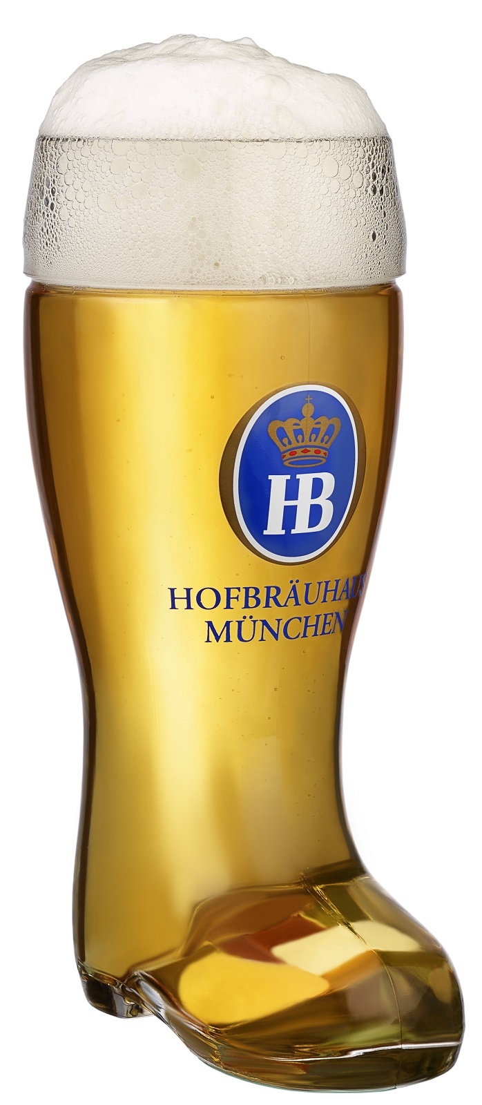 Hofbrauhaus Munchen Munich German Glass Beer Boot .5 L