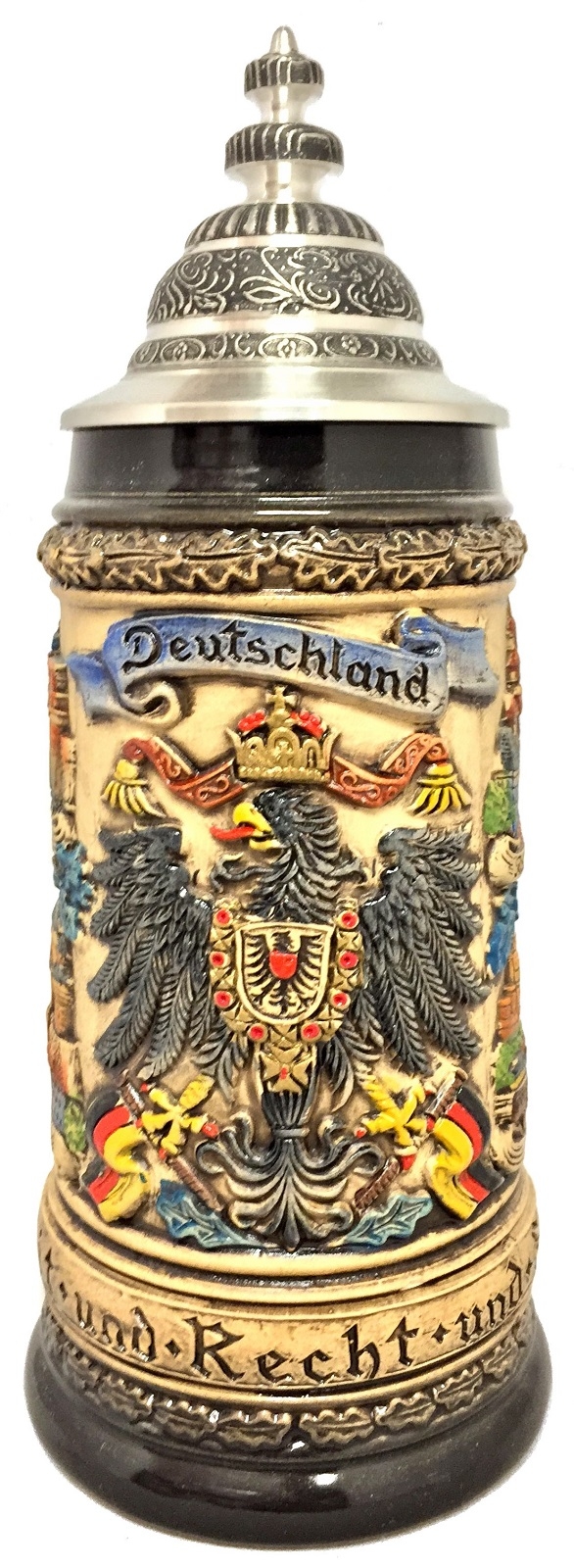 Rustic Deutschland Germany Eagle with Oak Leaves LE German Beer Stein .5 L