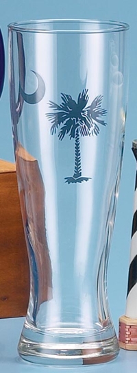 SC PALM TREE PILSNER GLASS