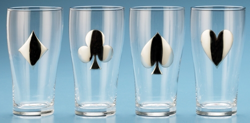 SET OF 4 CARD GLASSES