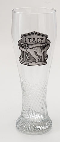 Pilsner Glass With Italy Badge