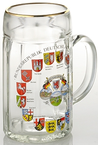 1.0L Deutschland Glass Mug