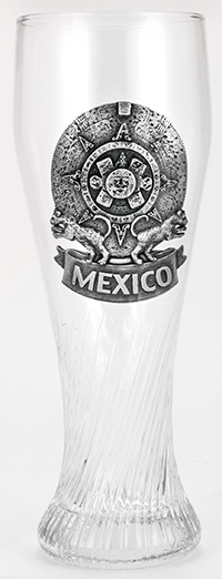 Pilsner Glass With Mexico Badge