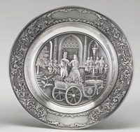 PEWTER WEDDING PLATE