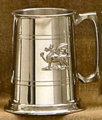 Wales Dragon Fine English Pewter Tankard