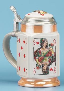 CARD PLAYER BEER STEIN