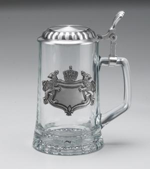 BAVARIAN CREST STEIN W/ ENGRAVABLE LID
