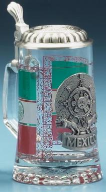 GLASS MEXICO BEER STEIN