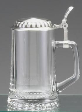 GLASS STARBOTTOM STEIN W/ REMOVABLE LID