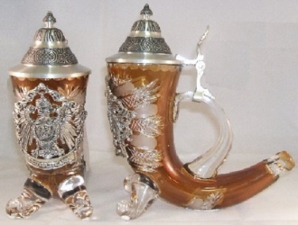 Lord of Crystal LE Amber German Beer Stein Horn .5L