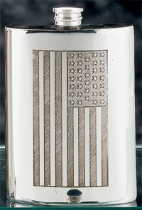PEWTER UNION FLAG FLASK