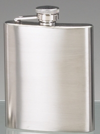 STAINLESS STEEL HIP FLASK W/SATIN FINISH