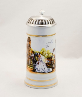 PORCELAIN WEDDING STEIN