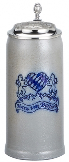 Herz Von Bayern 0.5L Salt Glaze Mug With Lid