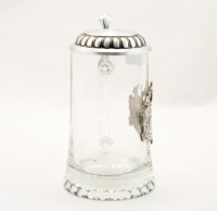 Bavarian Glass Stein With Engravable Crest