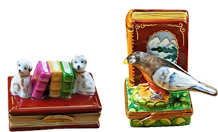 This is selection of elegant porcelain Limoges Boxes having themes that memorialize important books that touch your life or profession. 