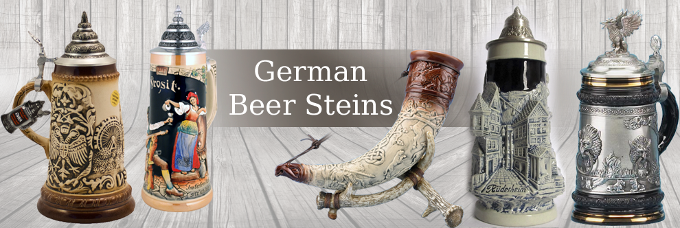 GERMAN BEER STEINS, BEER GLASSES & MUGS  FEATURED GERMAN BEER STEINS, BEER GLASSES & MUGS
