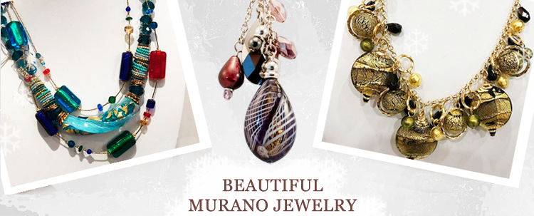 What we love about Murano jewelry is that every single necklace is a unique work of art - never mind all the beautiful styles and designs - each necklace is a handmade piece that is a collectible treasure. 