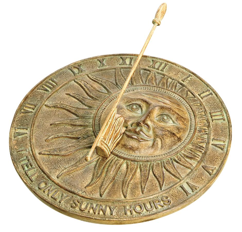 Cast Resin Sunny Hours Sundial