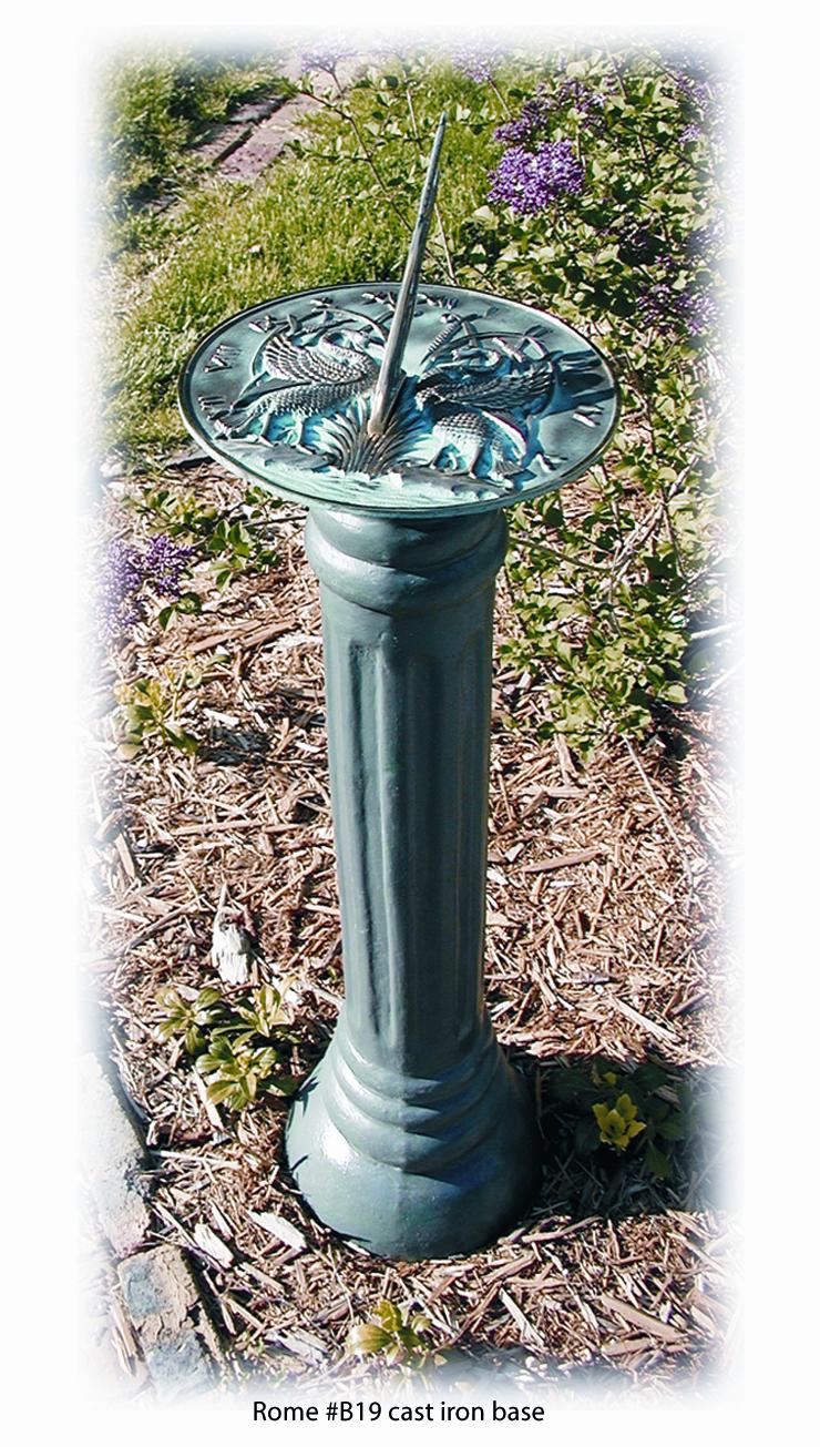 Cast Iron Sundial Pedestal (Cast Iron w/Antique Painted ...