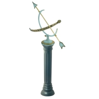 Brass Armillary Sundial (Solid Brass w/Verdigris Highlights)